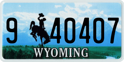 WY license plate 940407