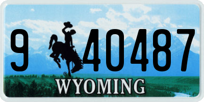 WY license plate 940487