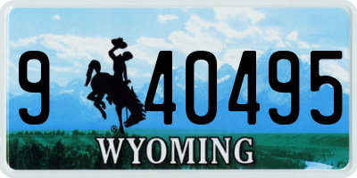 WY license plate 940495