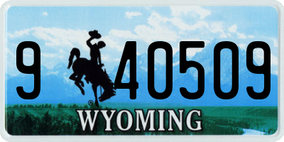 WY license plate 940509