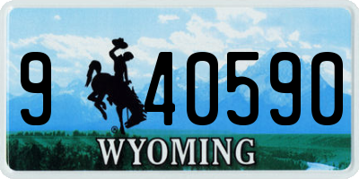 WY license plate 940590