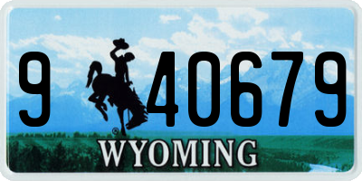 WY license plate 940679