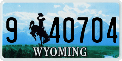 WY license plate 940704