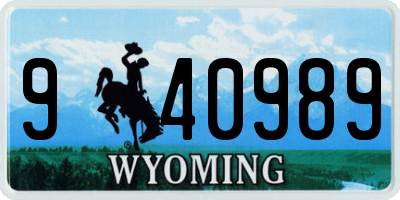WY license plate 940989