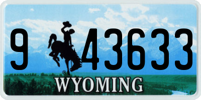 WY license plate 943633