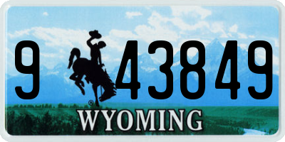 WY license plate 943849
