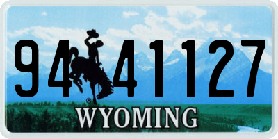 WY license plate 9441127
