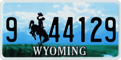 WY license plate 944129