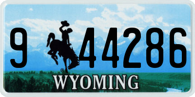 WY license plate 944286
