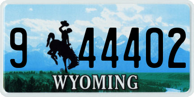 WY license plate 944402
