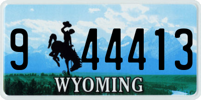 WY license plate 944413