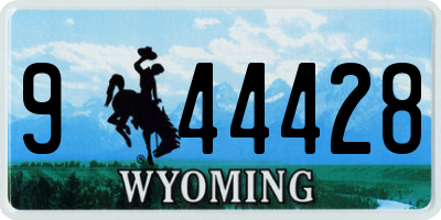 WY license plate 944428