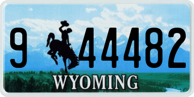 WY license plate 944482