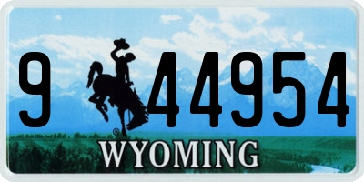 WY license plate 944954