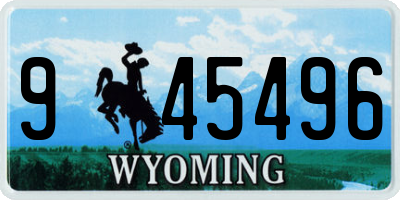 WY license plate 945496