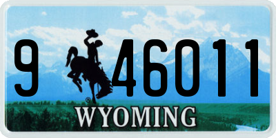 WY license plate 946011