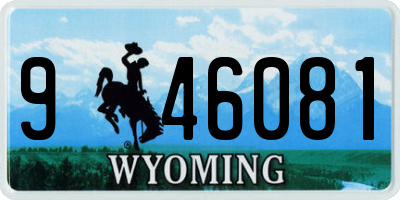 WY license plate 946081