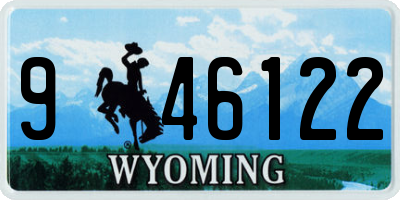 WY license plate 946122