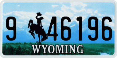 WY license plate 946196