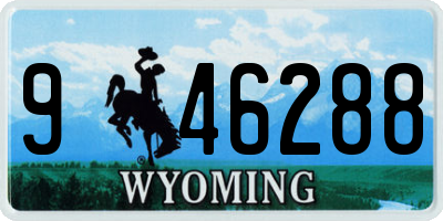 WY license plate 946288