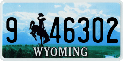 WY license plate 946302