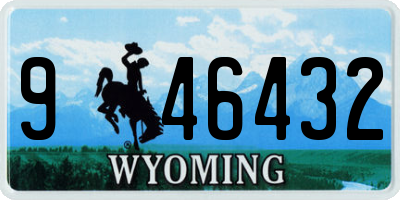 WY license plate 946432
