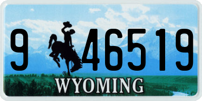 WY license plate 946519