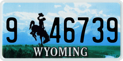 WY license plate 946739