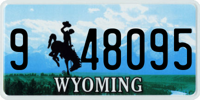 WY license plate 948095