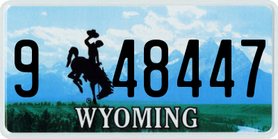 WY license plate 948447