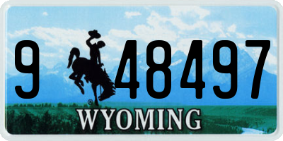 WY license plate 948497