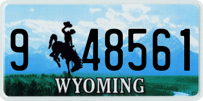 WY license plate 948561