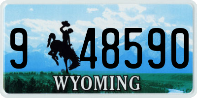 WY license plate 948590