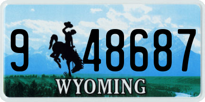 WY license plate 948687
