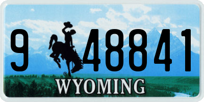 WY license plate 948841