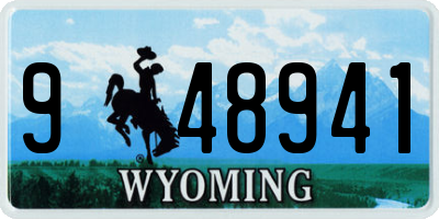 WY license plate 948941
