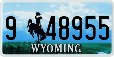 WY license plate 948955