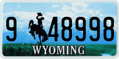 WY license plate 948998