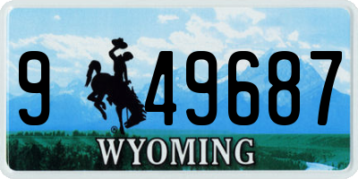 WY license plate 949687