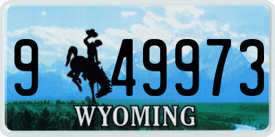 WY license plate 949973