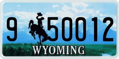 WY license plate 950012