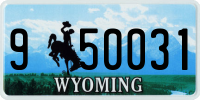 WY license plate 950031