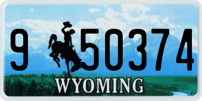 WY license plate 950374