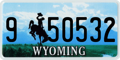 WY license plate 950532