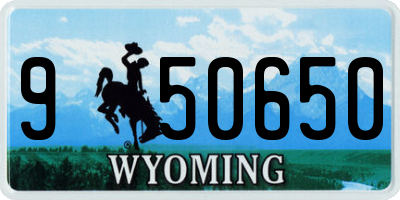 WY license plate 950650