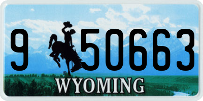 WY license plate 950663