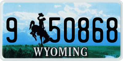 WY license plate 950868