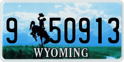 WY license plate 950913