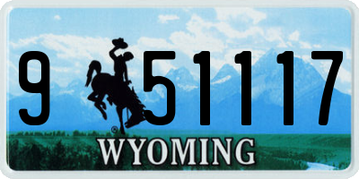 WY license plate 951117
