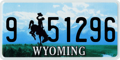 WY license plate 951296